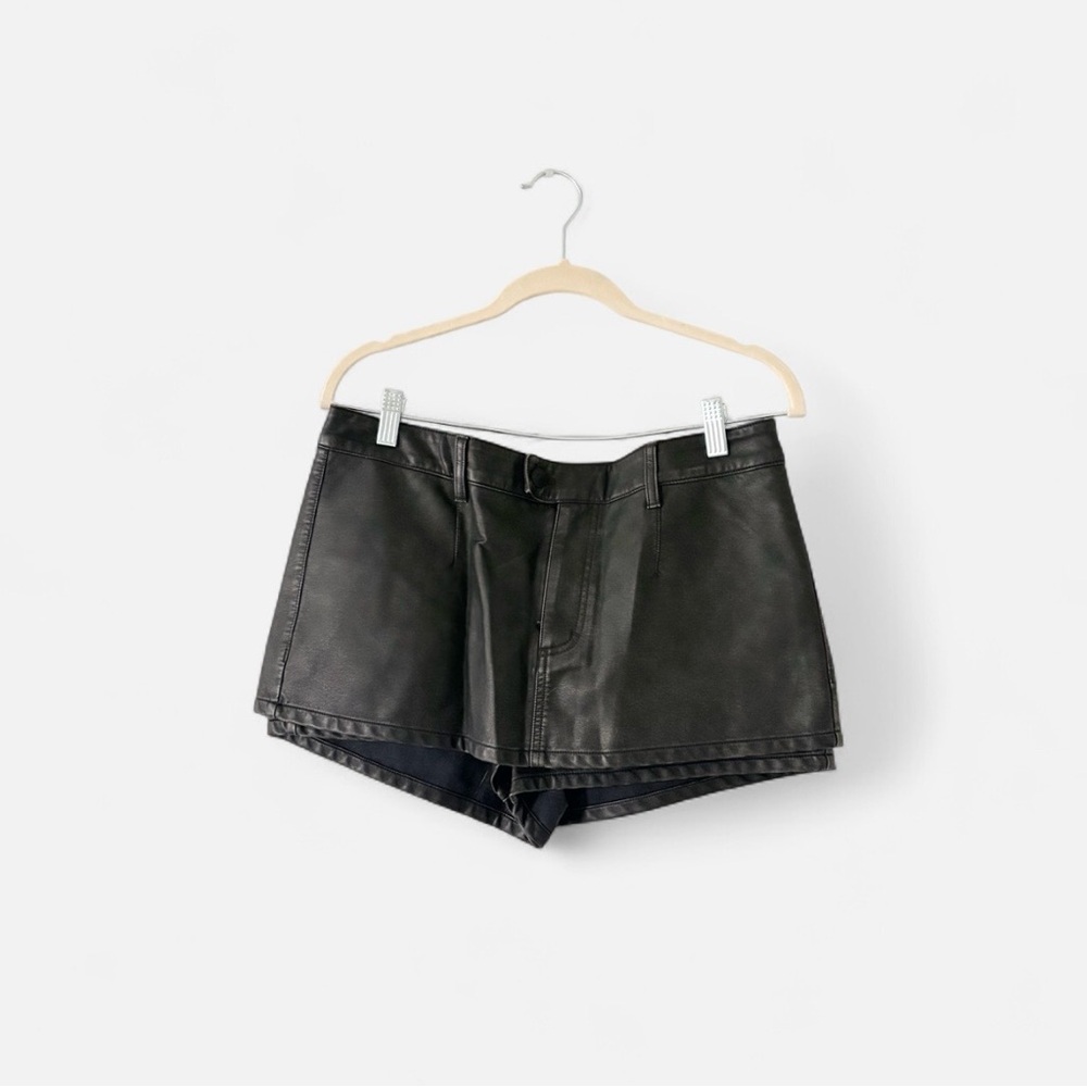 FREE PEOPLE MICRO LEATHER MINI SKORT NWOT